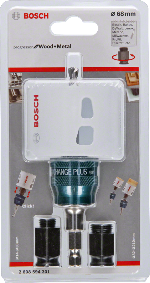 Bosch Professional Lochsäge Starter-Set Ø 68 mm Progressor für Holz und Metall