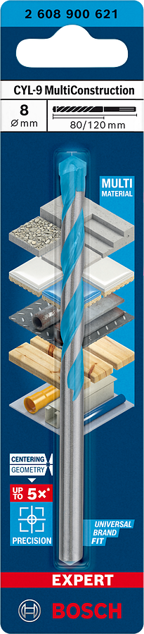 Bosch Expert CYL-9 MultiConstruction Bohrer Ø 8x80x120 mm