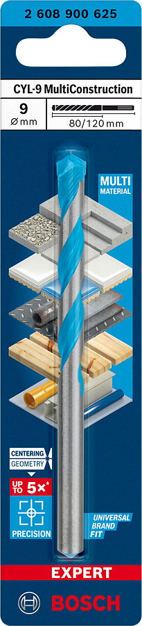 Bosch Expert CYL-9 MultiConstruction Bohrer Ø 9x80x120 mm