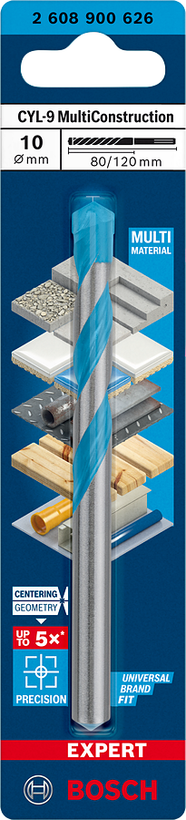 Bosch Expert CYL-9 MultiConstruction Bohrer Ø 10x80x120 mm