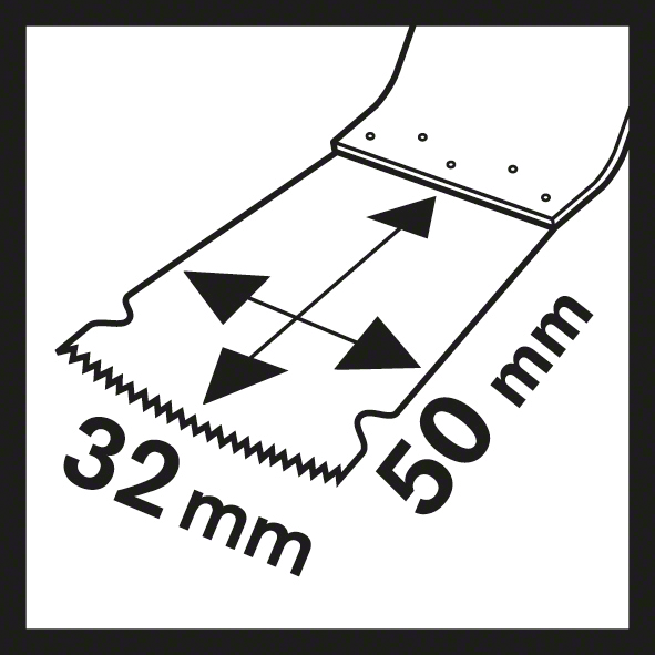 Bosch Starlock Tauchsägeblatt HCS AIZ 32 EPC 50x32 mm Wood für präzise Schnitte in Holz