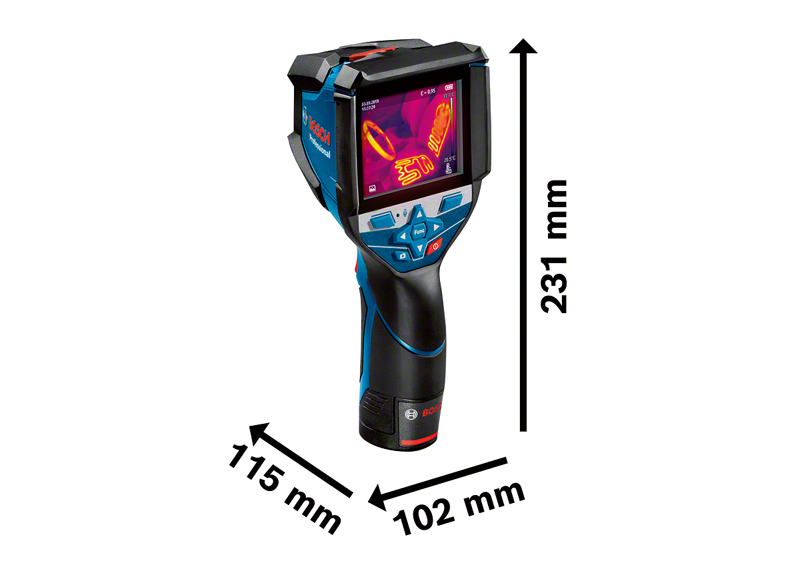 Bosch Wärmebildkamera GTC 600 C (Messbereich: -20 °C bis +600 °C, Auflösung: 256 x 192px, App-Funktion, mit 1 x 2,0 Ah Akku in L-BOXX 136)