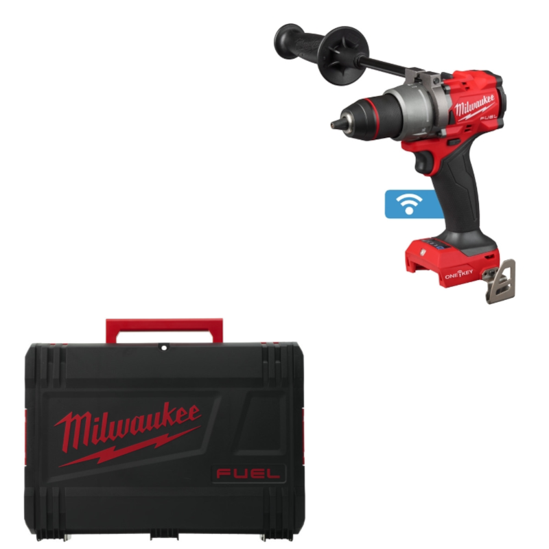 Milwaukee M18 ONEPD3-0X Akku-Schlagbohrschrauber (Drehmoment: 158 Nm, Bohrfutter: 13 mm, ONE-KEY, ohne Akku in HD Box)