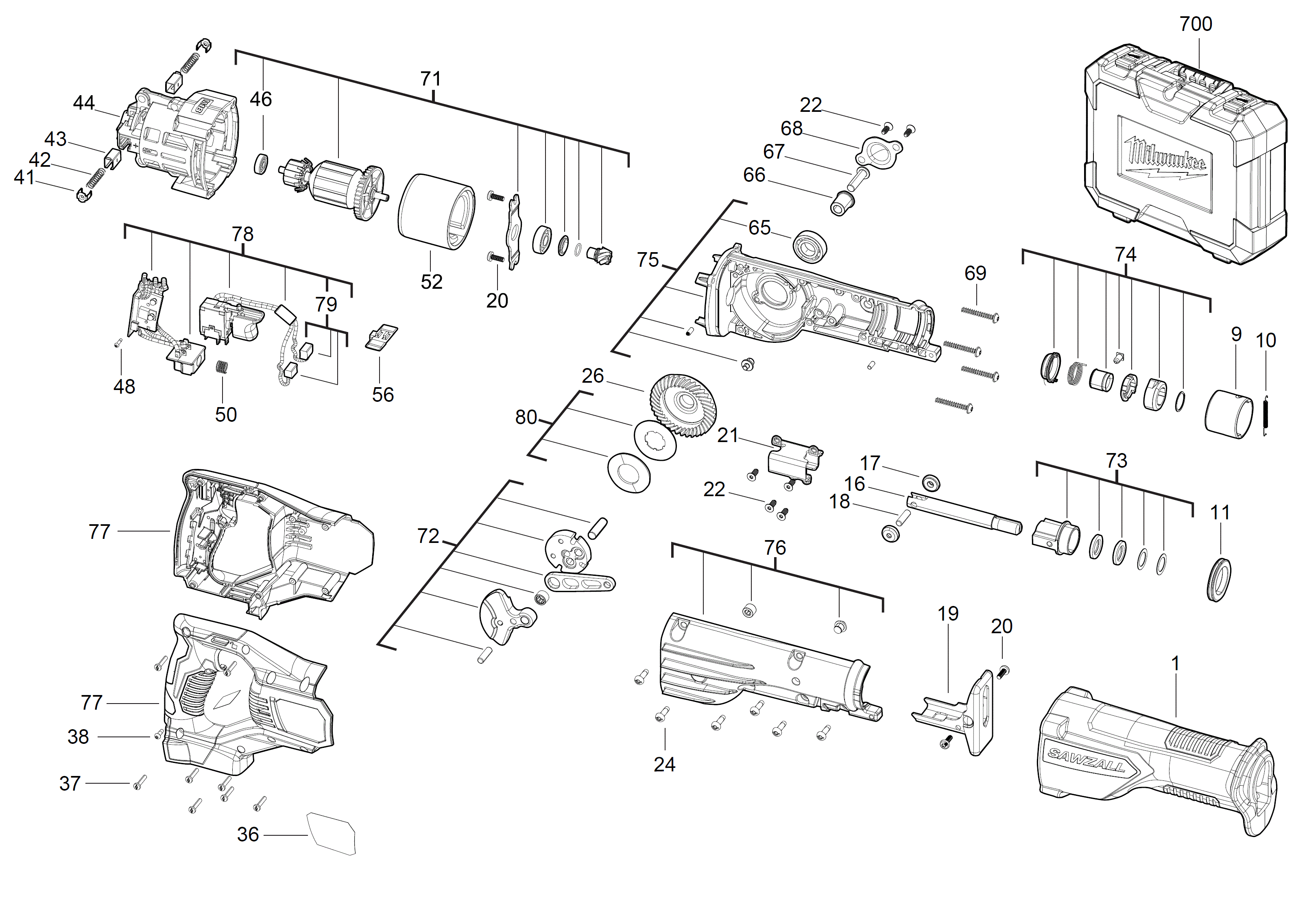 Ersatzteile für M 18BSX