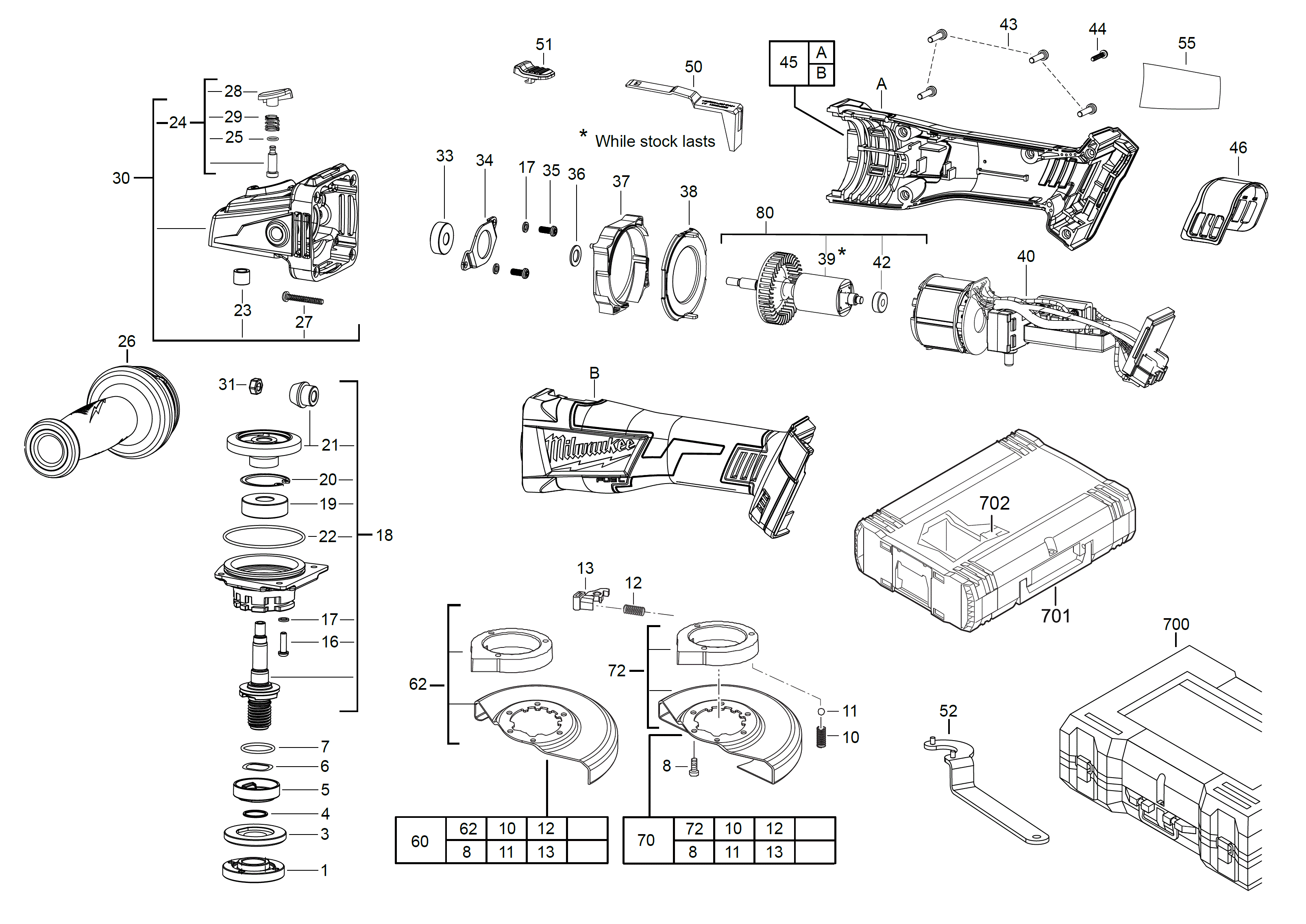 Ersatzteile für M18 CAG125X