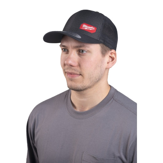 Milwaukee® STCBL Trucker Kappe mit Snapback Verschluss schwarz