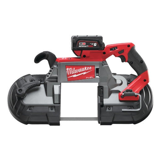 Milwaukee M18 CBS125-502C FUEL Akku-Bandsäge mit 2x M18B5 Akkus und Lader im Transportkoffer