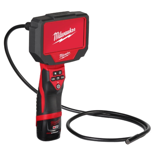 Milwaukee® M12 360IC12-201C Akku-Inspektionskamera 1.2 m mit Aufnahmefunktion, 1x M12B2 Akku und Lader im Transportkoffer