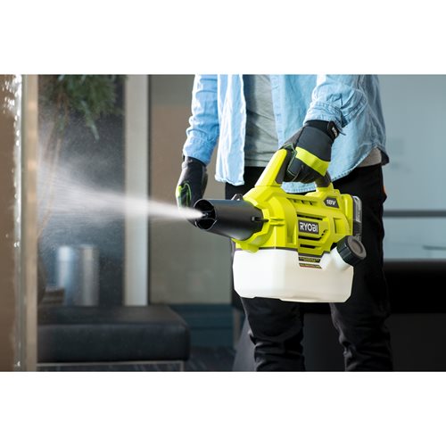 RYOBI RY18FGA-0 Akku-Nebelsprüher 2 l Tank ohne Akku/Lader zur Verwendung mit Desinfektionsmittelen, Insektiziden, Fungiziden, Pestiziden im Karton