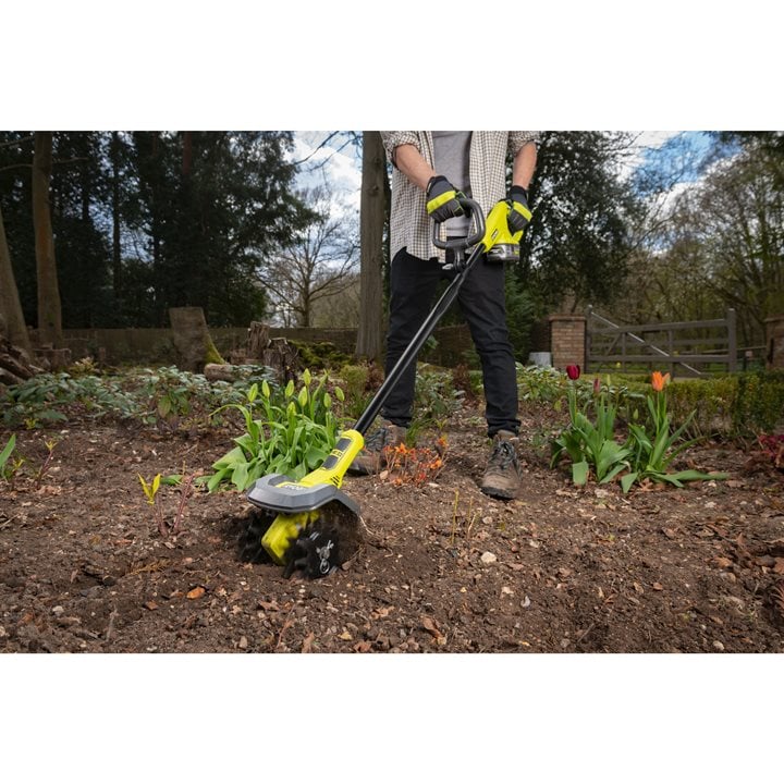 RYOBI RY18CVA-0 Akku-Bodenhacke 10cm Arbeitstiefe ohne Akku/Lader im Karton