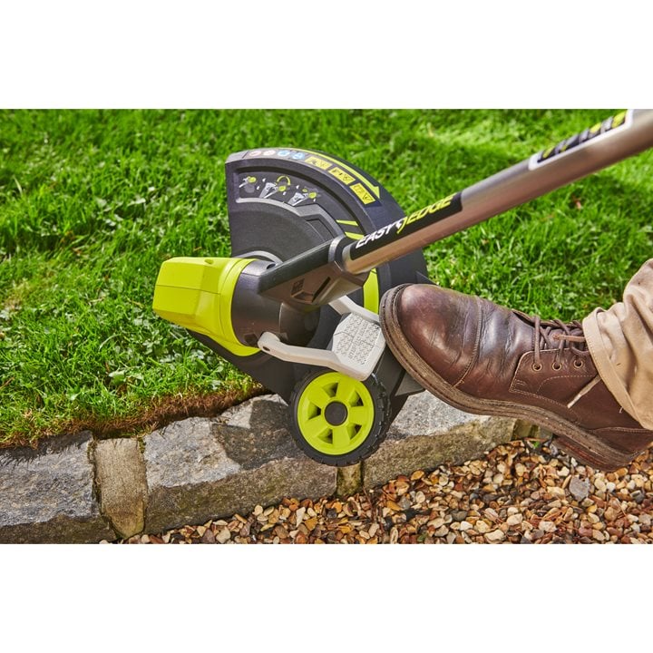 RYOBI RY18LT33A-0 Akku-Rasentrimmer 33 cm Schnittbreite mit Radführung ohne Akku/Lader im Karton