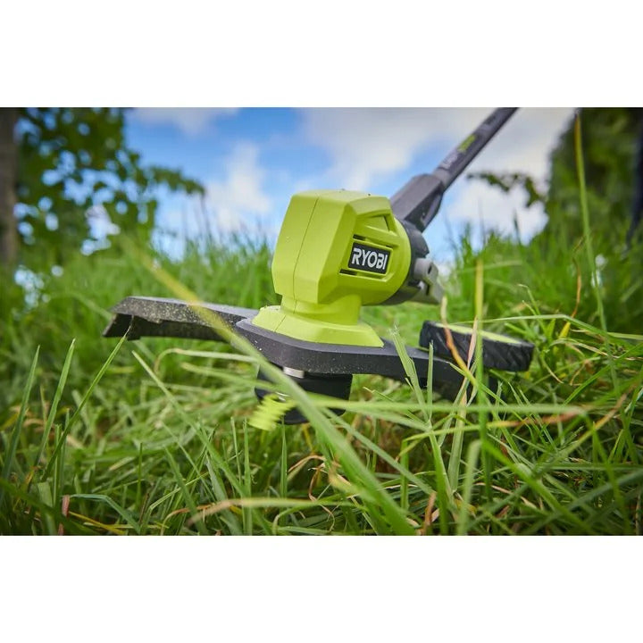 RYOBI RY18LT33A-0 Akku-Rasentrimmer 33 cm Schnittbreite mit Radführung ohne Akku/Lader im Karton