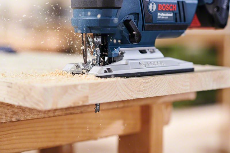 Bosch Stichsägeblatt T 144 D (5er-Pack, Speed for Wood, Schnelle Schnitte in Weichholz, T-Schaft)