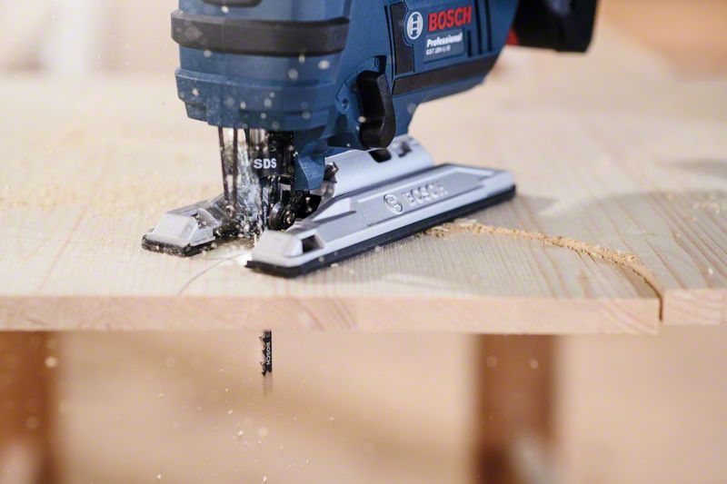 Bosch Stichsägeblatt T 144 D (5er-Pack, Speed for Wood, Schnelle Schnitte in Weichholz, T-Schaft)