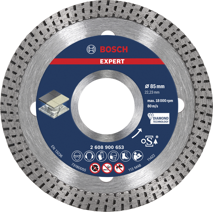 Bosch Expert Diamanttrennscheibe HardCeramic 85 x 22.23 x 1,6 x 7 mm (2608900653)