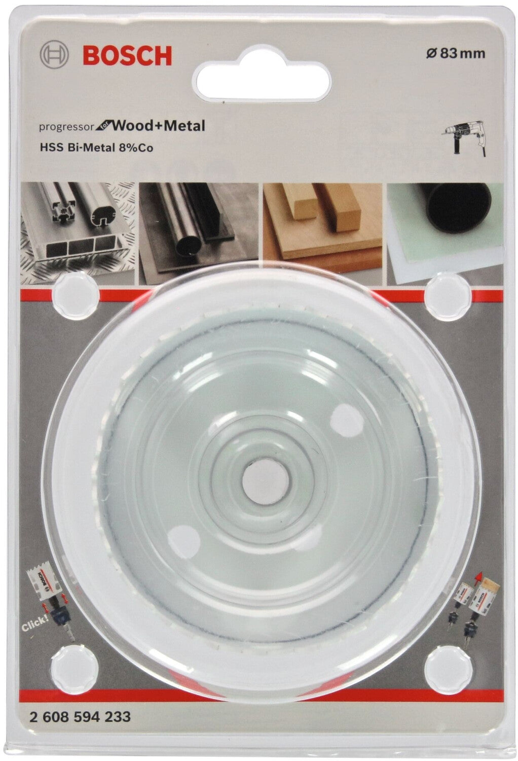 Bosch Lochsäge Progressor for Wood and Metal 83 mm (2608594233)