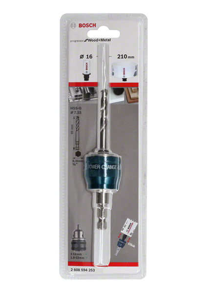 Bosch PC Plus-Adapter 8.7 mm mit Zentrierbohrer HSS-G 7,15 x 85 mm (2608594253)