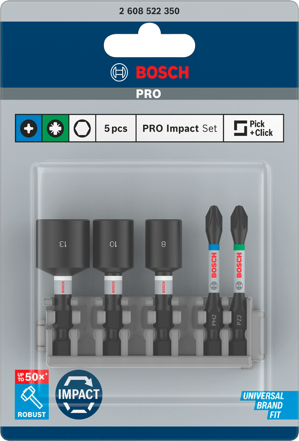 Bosch PRO Impact Control Schrauberbit- & Steckschlüssel Set 8 tlg. (2608522350)