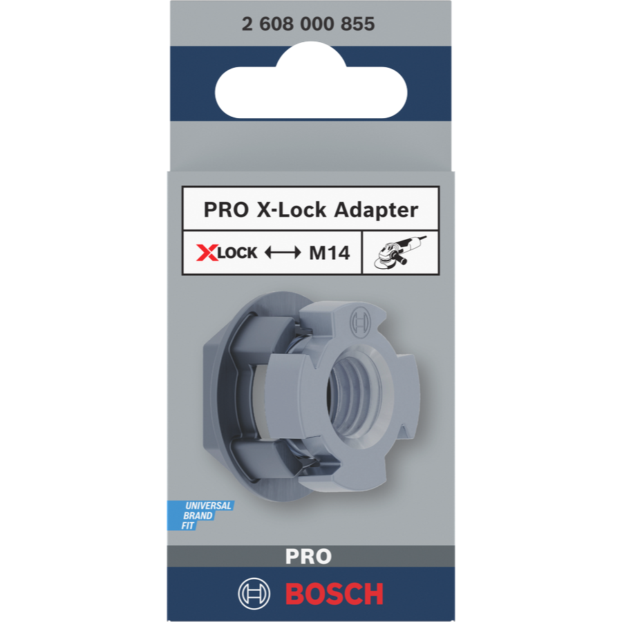 Bosch PRO X-LOCK Adapter für M14-Winkelschleifer (Ermöglicht X-LOCK Zubehör an einem Standard Winkelschleifer mit Flansch)