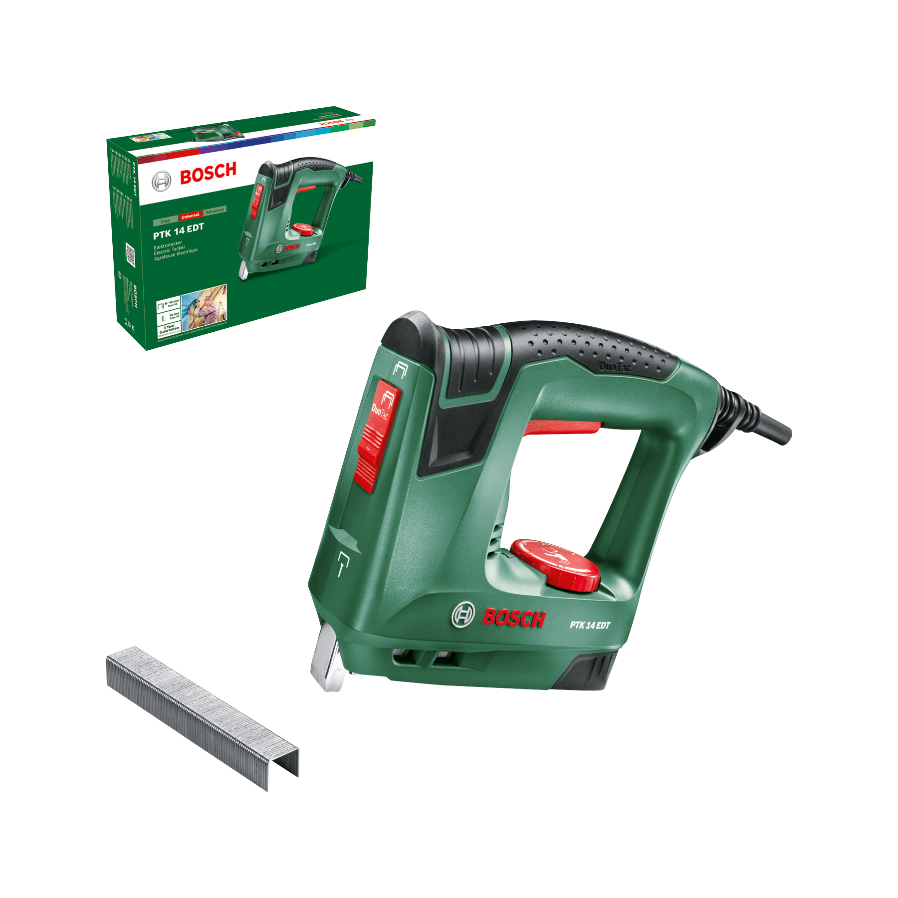 Bosch PTK 14 EDT DuoTac Elektrotacker inkl. 1000 klammern (0603265500)