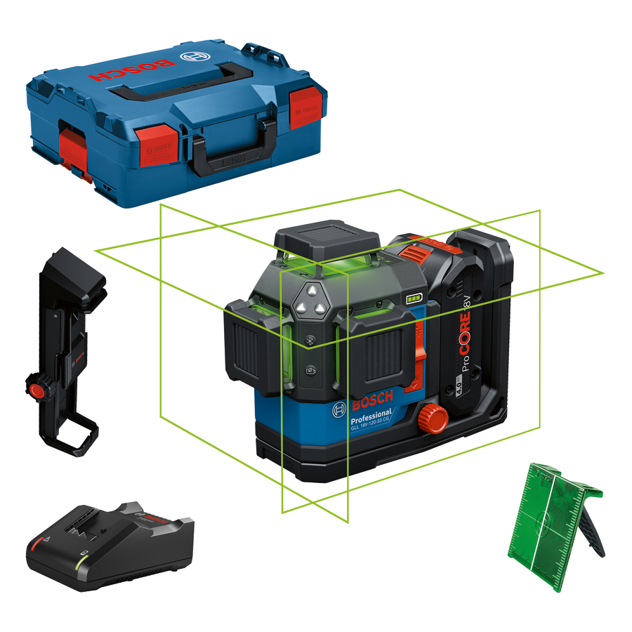 Bosch Professional GLL 18V-120-33 CG Linienlaser mit Akku in L-Boxx 136 (0601065100)