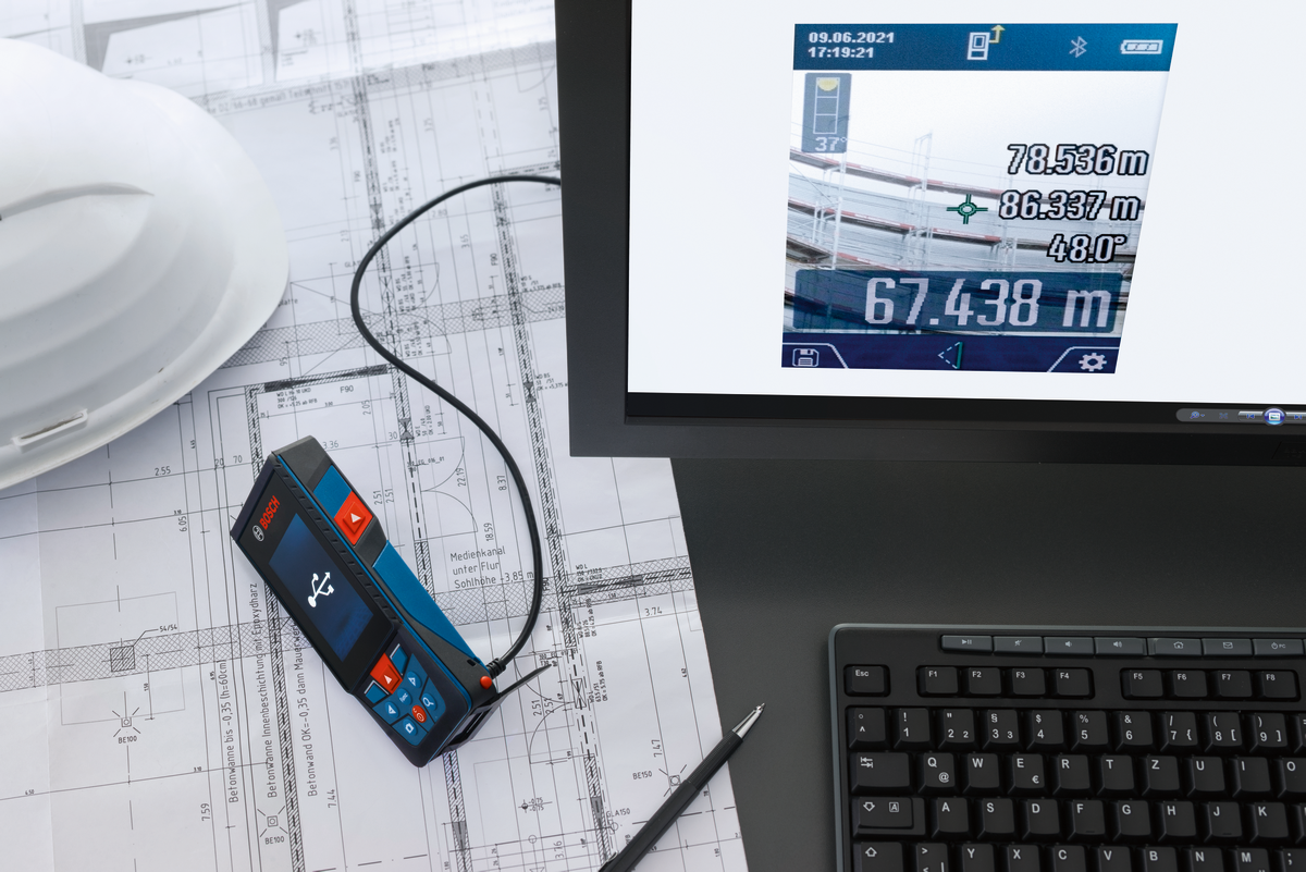Bosch Professional GLM 150-27 C Laser-Entfernungsmesser mit USB Anschluss  (0601072Z00)