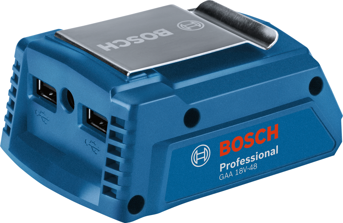 Bosch Professional GAA 18V-48 USB-Ladeadapter 2.4 A Ladestrom ohne Akku im Karton