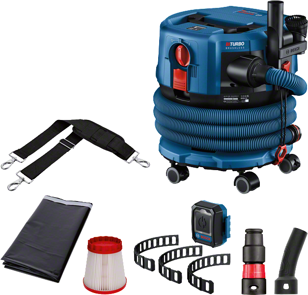 Bosch Professional GAS 18V-12 MC Akku-Nass-/Trockensauger + GCT 30-42 BITURBO 170 mbar Staubklasse M ohne Akku/Lader im Karton