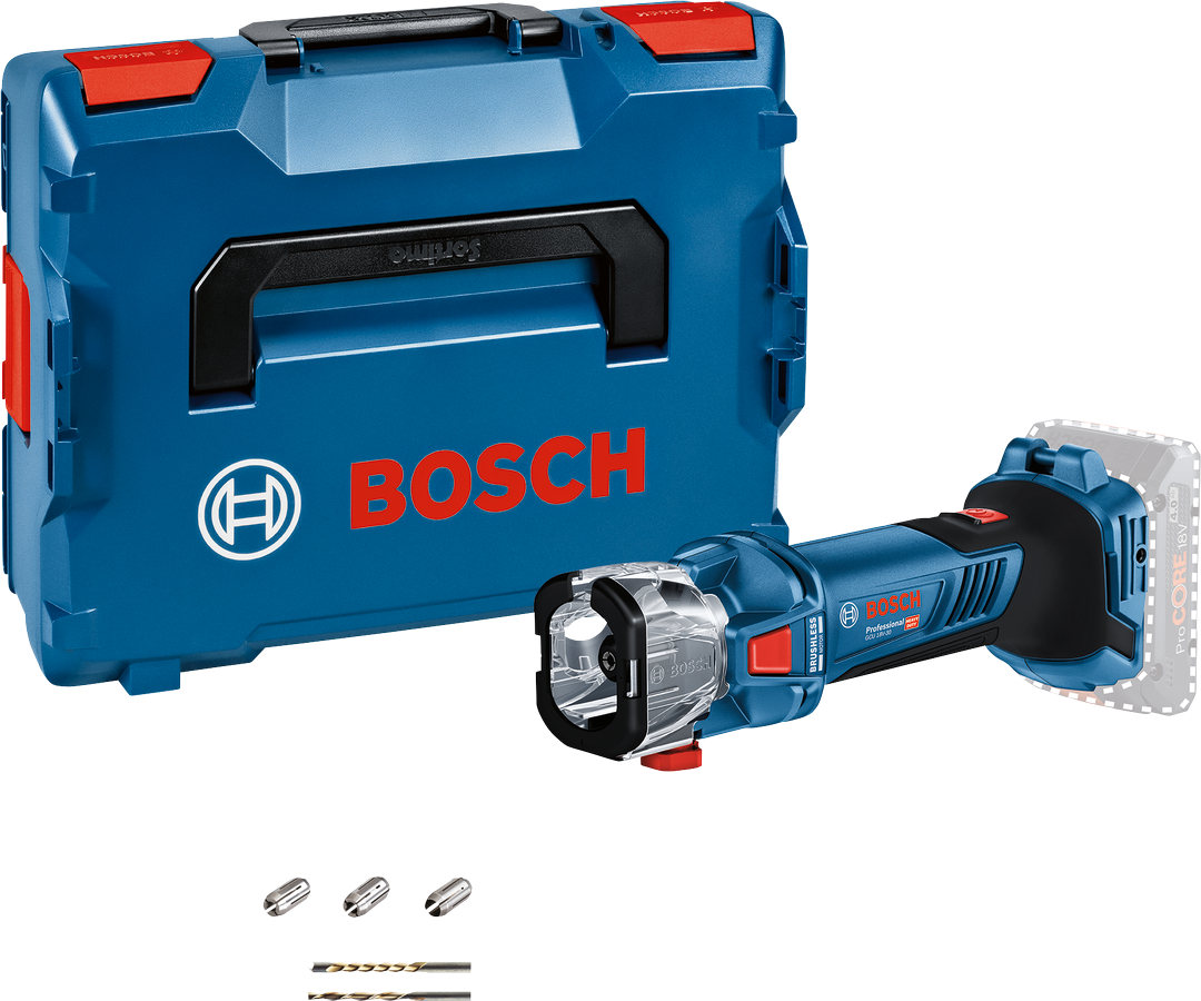 Bosch Professional GCU 18V-30 Akku-Rotationsschneider inkl. Spannzangen und Schneidbit ohne Akku/Lader in L-Boxx 136