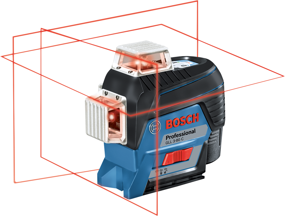 Bosch Professional GLL 3-80 C Linienlaser mit 4x Batterie und Stativ in Tasche