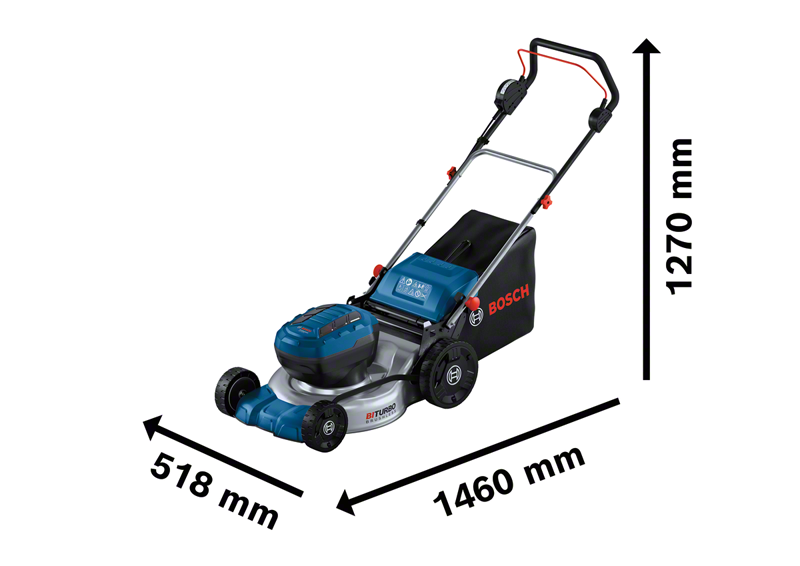 Bosch Professional GRA 18V2-46 Akku-Rasenmäher BITURBO 46 cm Schnittbreite ohne Akku und Lader