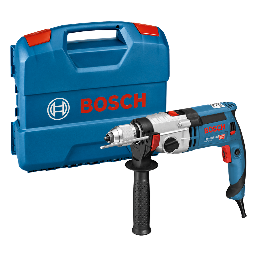 Bosch Professional GSB 24-2 Schlagbohrmaschine 1.100 W im L-Case