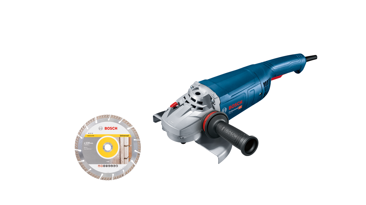 Bosch Professional GWS 22-230 J Winkelschleifer 2200 W inkl. Diamanttrennscheibe Standard for Universal Ø 230 mm im Karton