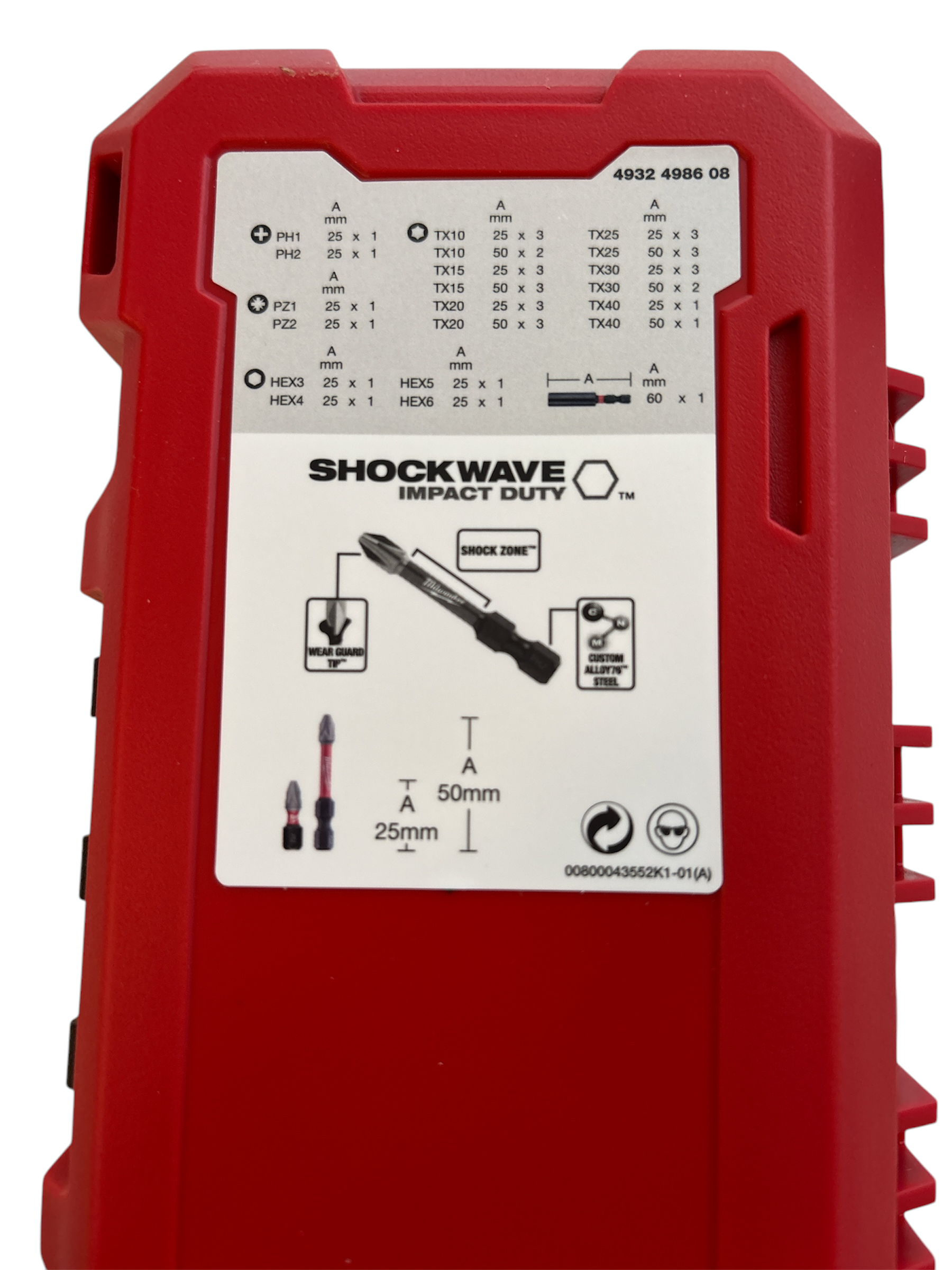 Milwaukee Aktionsset Shockwave Bit Set GEN III in Packout Kassette 38tlg. Inhalt (4932498608)