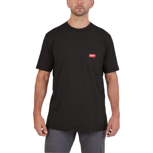 Milwaukee Arbeits-T-Shirt WTSS mit UV-Schutz kurzaermlig schwarz