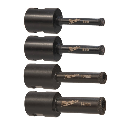 Milwaukee Diamantbohrer DIAMANT MAX M14 ⌀ 6/8/10/14 mm 4 tlg. (4932471863)