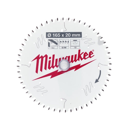Milwaukee Kreissägeblatt 165x20 mm 52 Zähne 1.6 mm Schnittbreite (4932479087)