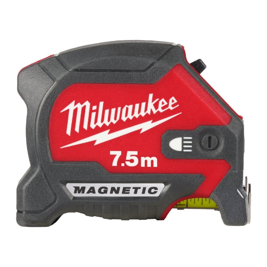 Milwaukee LED-Bandmaß 7.5 m / 30 mm breites Band Genauigkeitsklasse II mit 100 Lumen magnetisch 4932492469