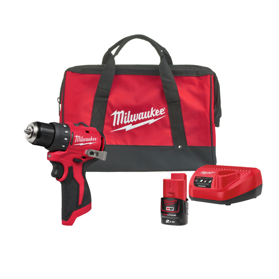 Milwaukee M12 BLDDRC-201B Akku-Schrauber 40 Nm mit Akku/Lader in Tasche (4933500773)