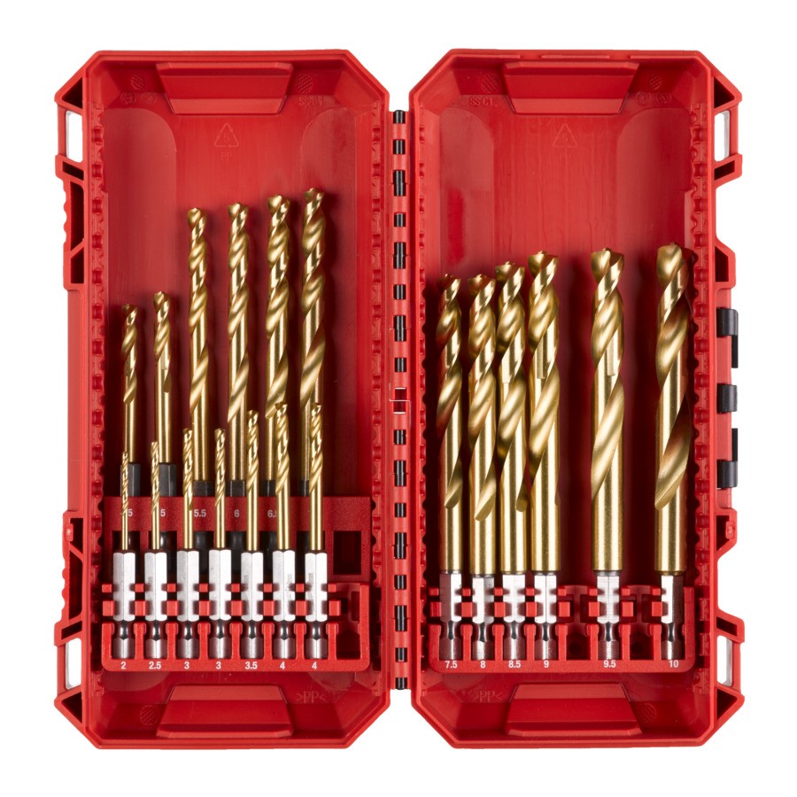 Milwaukee Metallbohrer SWave HSS-G TiN 1/4"Hex Set in Packout Kassette 19 tlg. (4932493866)