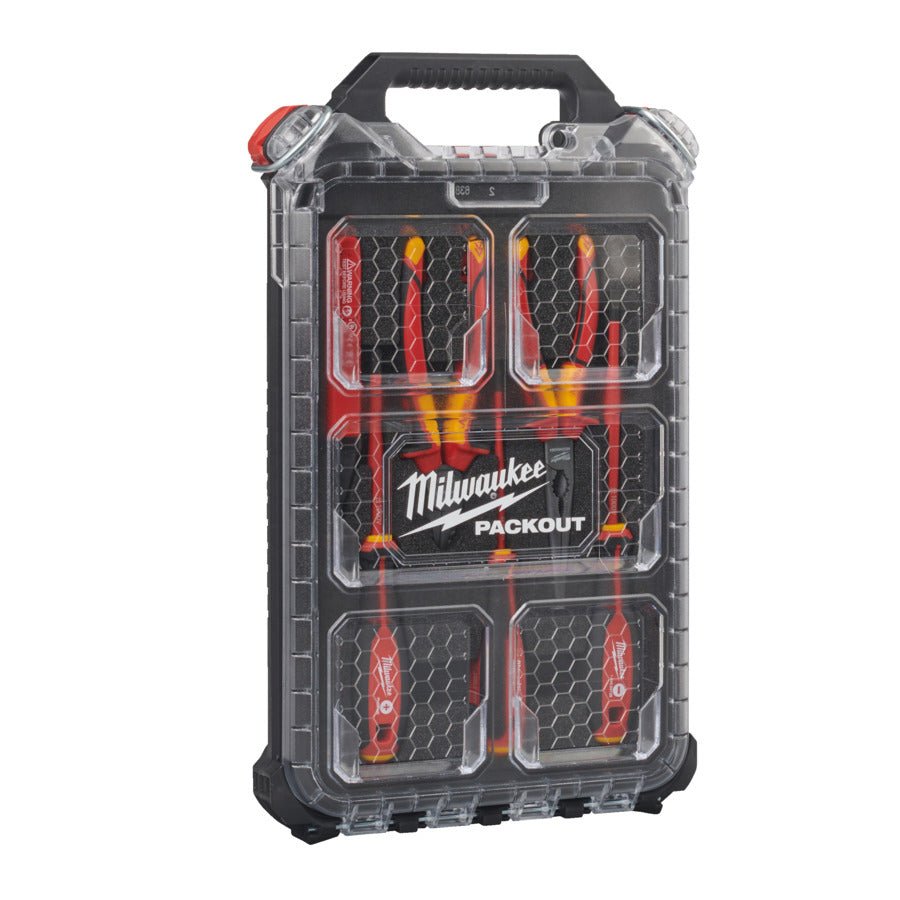 Milwaukee Promo PACKOUT Organiser Slim VDE Handwerkzeug 7 tlg. (4932493599)