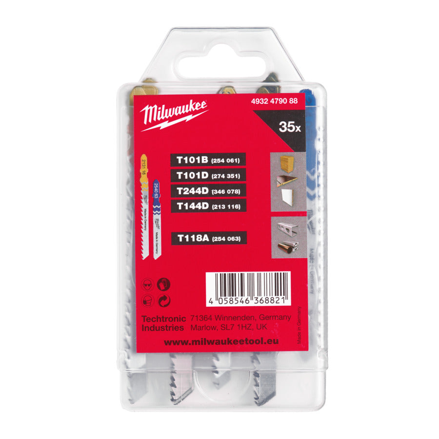 Milwaukee® Stichsägeblatt Set für Holz und Metall 35 tlg.