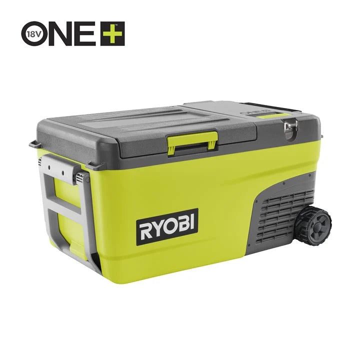 RYOBI RY18CB23A-0 Akku-Hybrid-Kühlbox mit Gefrierfunktion 23 l  inkl. 12 V KFZ-Adapter, 230 V Netzteil ohne Akku und Ladegerät