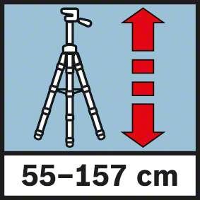 Bosch Professional BT 150 Baustativ 1/4" Arbeitshöhe von 55 bis 157 cm