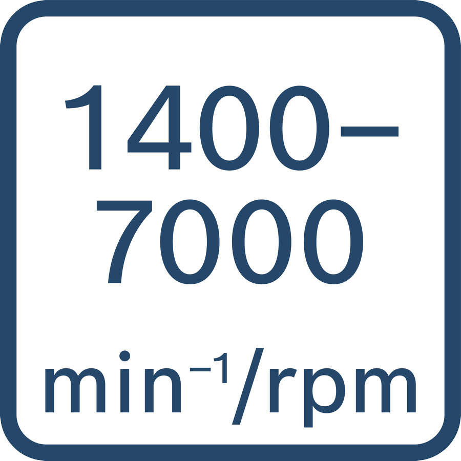 1.400 – 7.000 min-1 Leerlaufdrehzahl