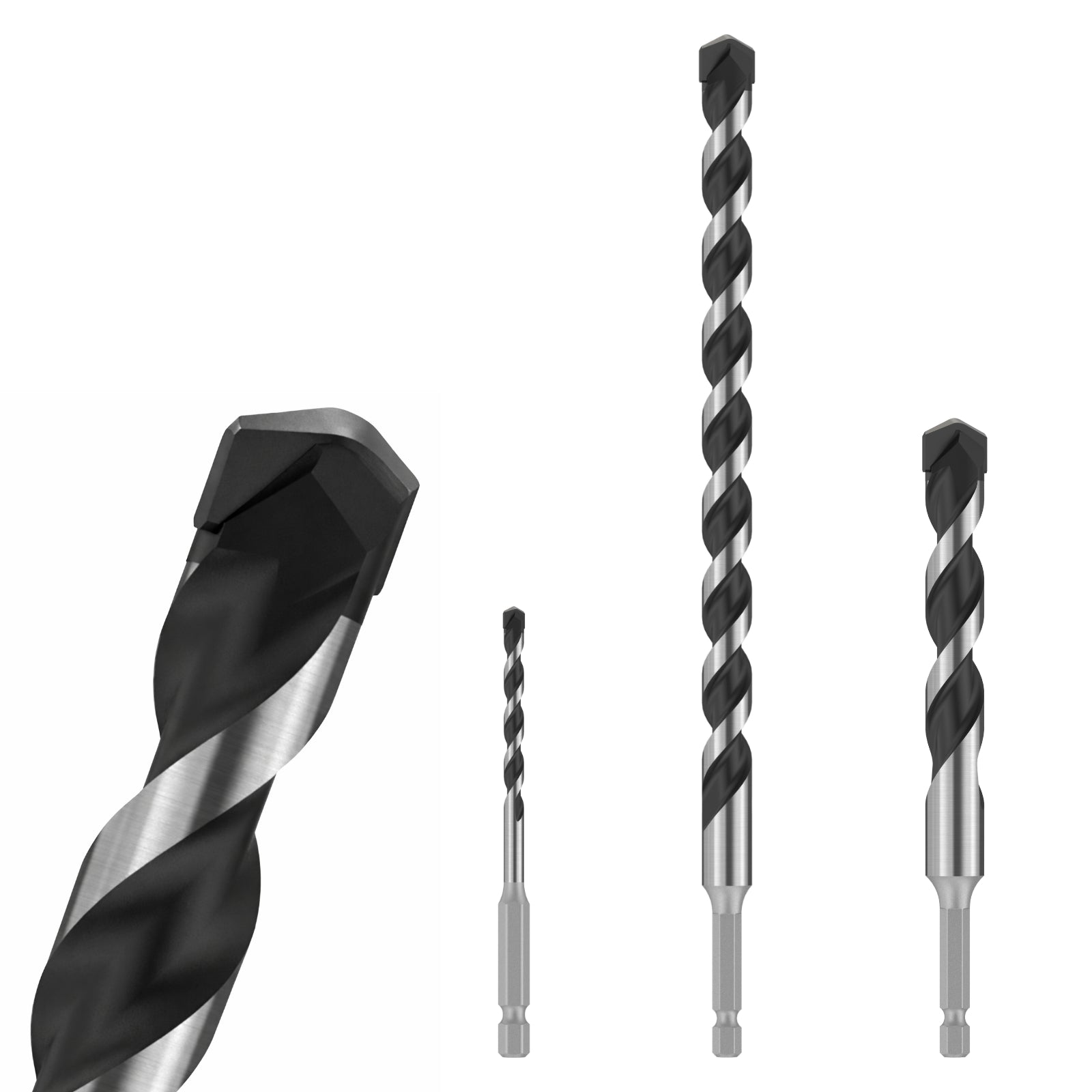 Bosch PRO HEX-5 Bohrer (für Beton, harter Stein, Marmor, Backstein, Hohlziegel Blockstein, 1/4"-Sechskant-Aufnahme, Carbide-Schneide)