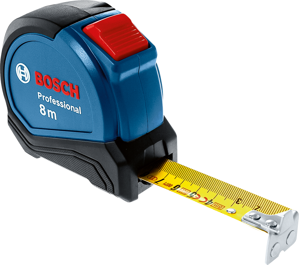 Bosch Maßband Autolock 8 m / 27 mm magnetisch Genauigkeitsklasse II mit Bonded Nylon