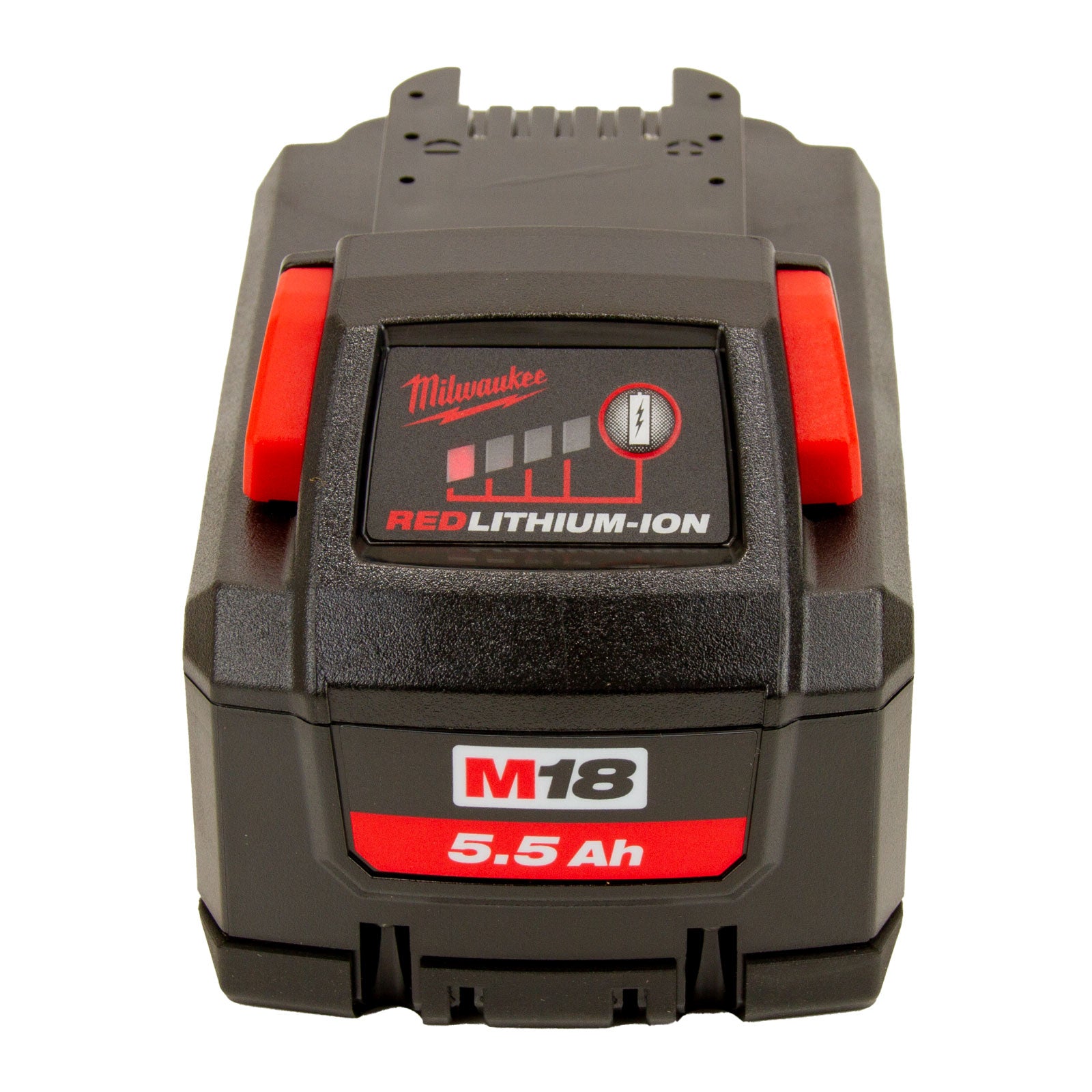 Milwaukee Akku M18 HB5.5 (18V / 5,5 Ah, High Output, Red Li-Ion Akkupack, 5500 mAh)