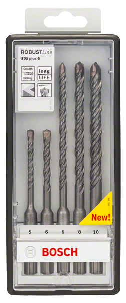 Bosch Professional SDS-plus-5 Hammerbohrer-Set Ø 5/6/6/8/10 mm