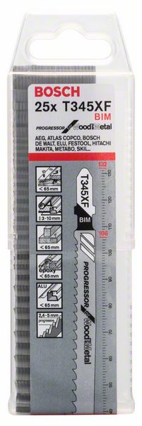 Bosch Stichsägeblatt T 345 XF Progressor for Wood and Metal